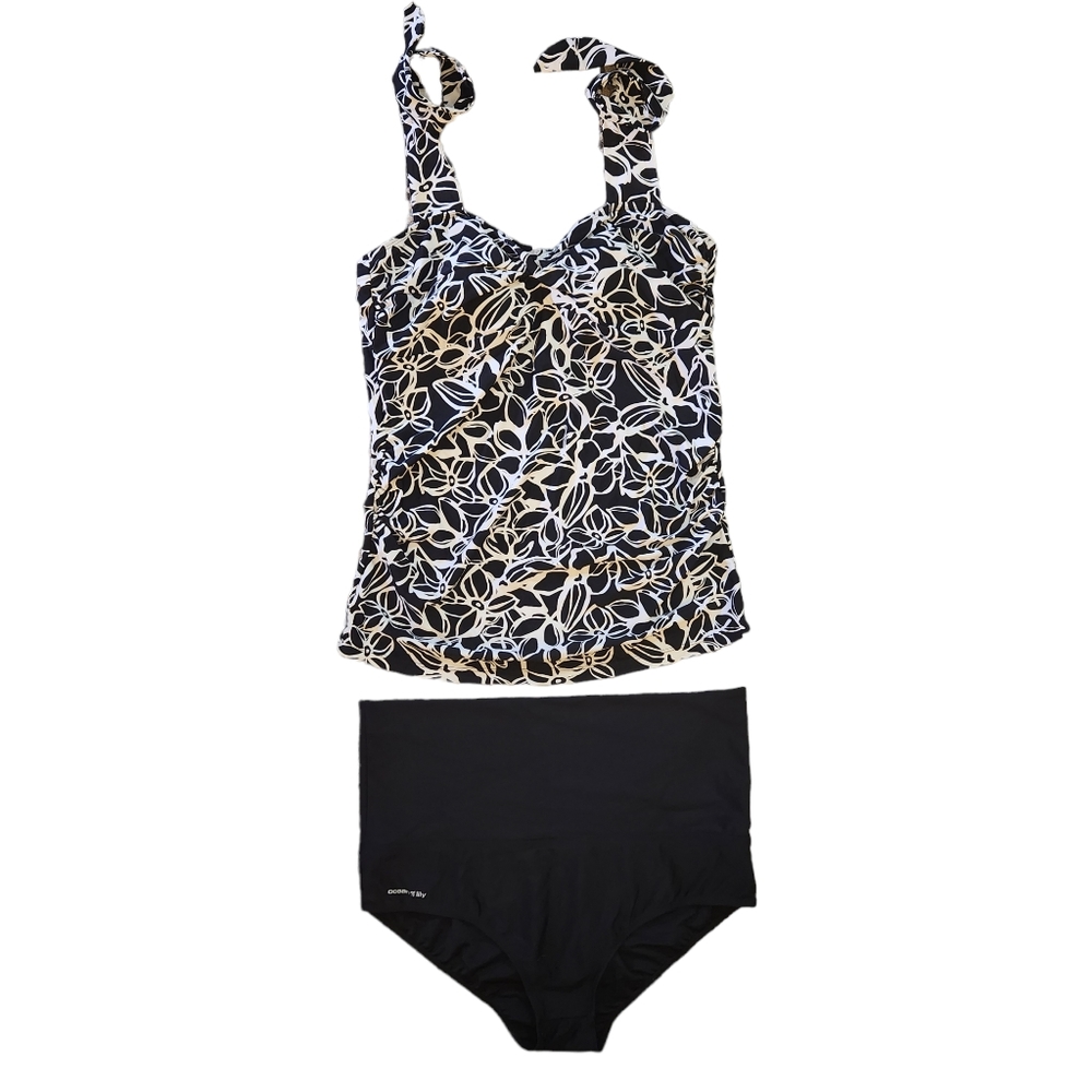 Ocean Lily Maternity Tankini 2 Piece Bathing Suit, Size XL